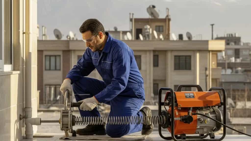 لوله بازکنی رشدیه تبریز با دستگاه ژنراتور و فنر قوی بدون کثیف کاری